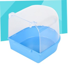 Gatuida Light Blue Caged Bird Bath for Small Birds Enclosed Bath Cage for Canaries Finches and Lovebirds Opportunities
