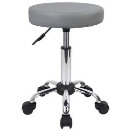 FURWOO Adjustable Salon Chair Small Rolling Stool with Wheels for Spa Salon Massage Home Office Grey