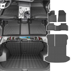 powoq Floor Mat Compatible with 2023 2024 Kia Sportage Fuel Cargo Liner with Backrest Mat TPE Replacement for 2023 2024 Kia Sportage Accessories (Trunk Mat with Backrest Mat+Floor Mat)