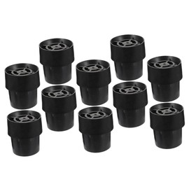 KONTONTY 10pcs Non-Slip Mat Accessory Feet Trampoline Leg Replacement Trampoline Replacement Pads Step Pad Replaceable Cap Furniture Leg Floor Protectors Rebounder Foot Rubber Black