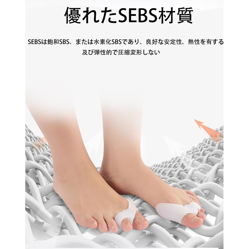 LeTradeJP 足指サポーター 足指広げる パカッと広げる水洗い可能 簡単着脱 左右兼用 (1はい)