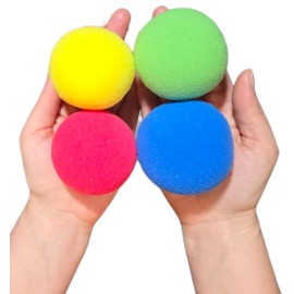 US Toys Multi-Color Carnival 2.5" Foam Balls (12 Pack) Squeeze Relaxable Stress Relief F