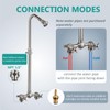 Aolemi Outdoor Shower Kit Fixtures Faucet System Double Handle Exposed