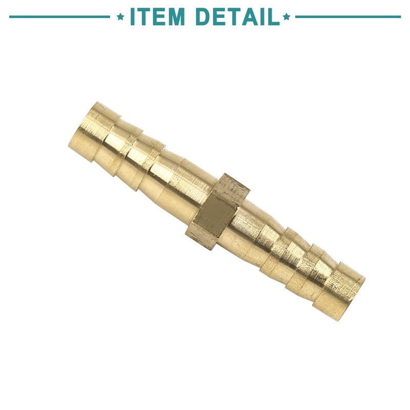 ACROPIX 5pcs Universal 6mm Gold Tone Brass Barb Hose Fitting