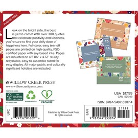 Willow Creek Press 365 Days of Positivity 2026 5.4" x 6.2" Box Calendar