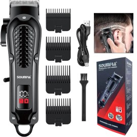 Solimpia Electric Hair Clippers Adjustable Hair Cutter Machine USB Charging Hair Trimmer for Men Groomingcolor: Black, plug type: USB