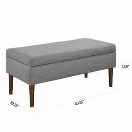 Ball & Cast Storage Ottoman Benches, Walnut & Gray
