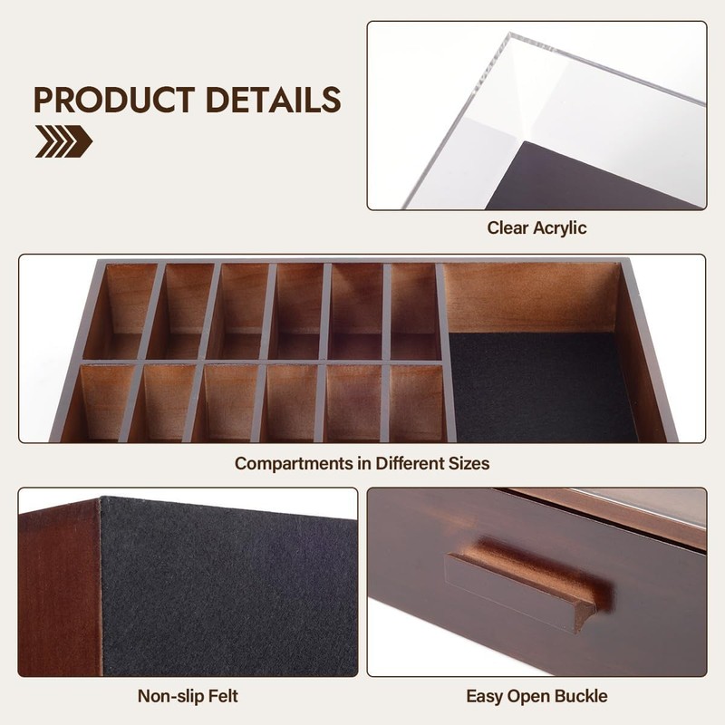 ULTRGEE Knife Display Case, Pocket Knife Collection Display Holder, Folding