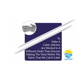 Aluminium Small Straight Cable Needle | 3-4mm | 2 Pack Small Straight Cable Needle Metal