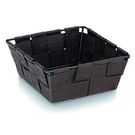 kela Alvaro Decorative & Storage Basket, Brown, Organiser, PP Fibre Band, Diameter 14 cm, Bathroom, Toilet, Kitchen, Baskets