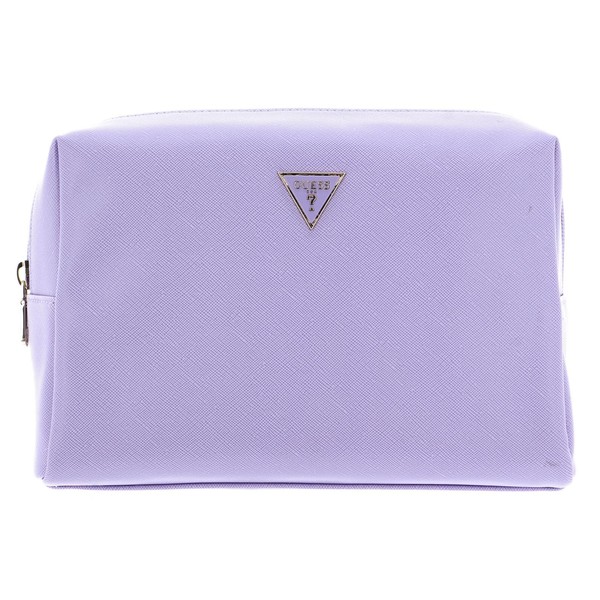 GUESS Top Zip Cosmetic Bag Lavender, lavender