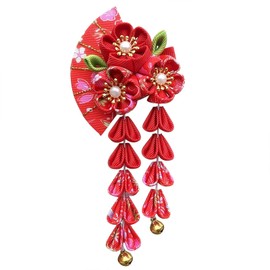 Women's Japanese Hair Clips Girls Pretty Kimono Hair Clips Japanese Fringe Hair Accessories Kimono Geisha Hair Scrunchie Flower Hair Clip Exquisite Bridal Hair Accessories