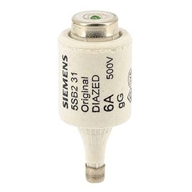 Siemens ET DIAZED-Sicherungseinsatz GL DII E27 6A 500V 5SB231