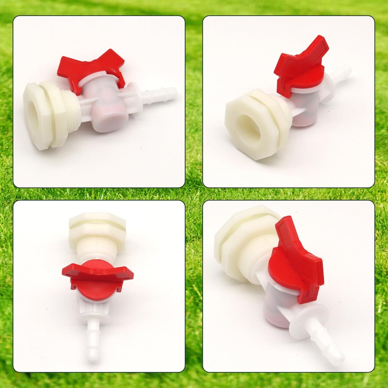 Rabbit Watering System Bucket Connector kit with 5/16'' Barb,Bulkhead Fitting,Mesh