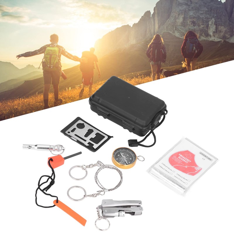Emergency Survival Gear Equipment Tools, Survival Tool Kit Portable Emergency