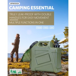 UPWOIGH Camping Water Container, 2.6 Gallon Water Containers Jug, Truly No Leakage Water Storage, Military Green Water Tank,BPA Free Portable Emergency Water Storage for Camping, Hiking