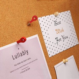 VntMQP Pack of 40 Red Card Markers Pins, Wooden Thumbtacks for Cork Board Blackboard Map Wall Cork Board Map Calendar Photos