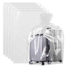 Pack of 5 Extra Large Transparent Storage Bags, 100 x 150 cm Large Plastic Bags, Reusable Moving Bags for Duvets, Clothes, Comforters, Suitcases, Large Plush Toys