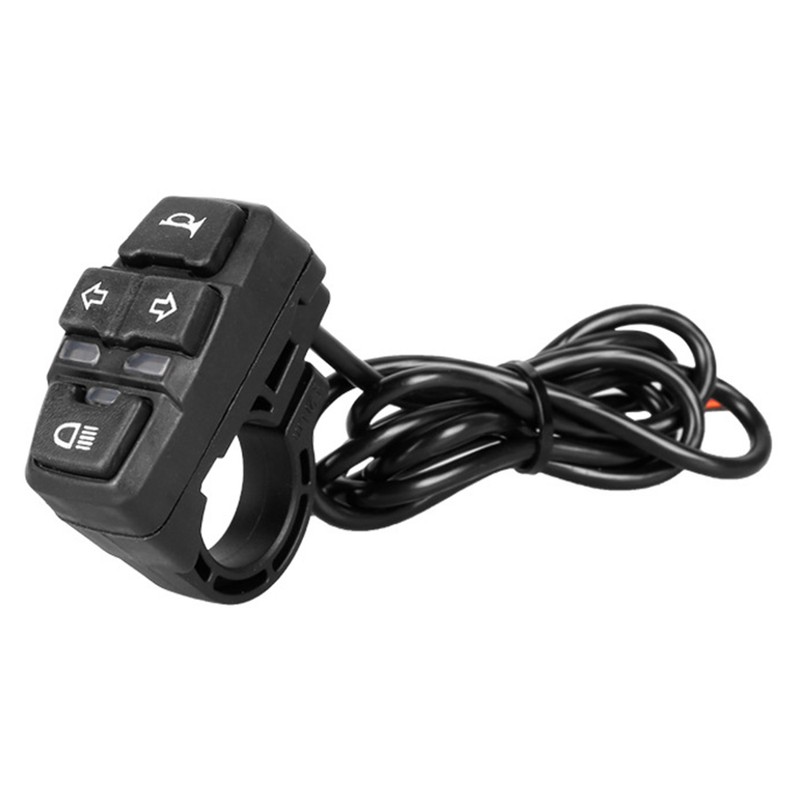3-In-1 E-bike Headlight Turn Light Horn Switch Electric Scooter Handlebar