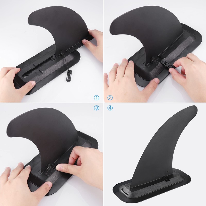 Zocipro 9 Inch Removable Universal SUP Fin with Fin Base,
