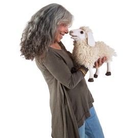 Folkmanis Woolly Sheep Hand Puppet, Cream; White, 1 ea
