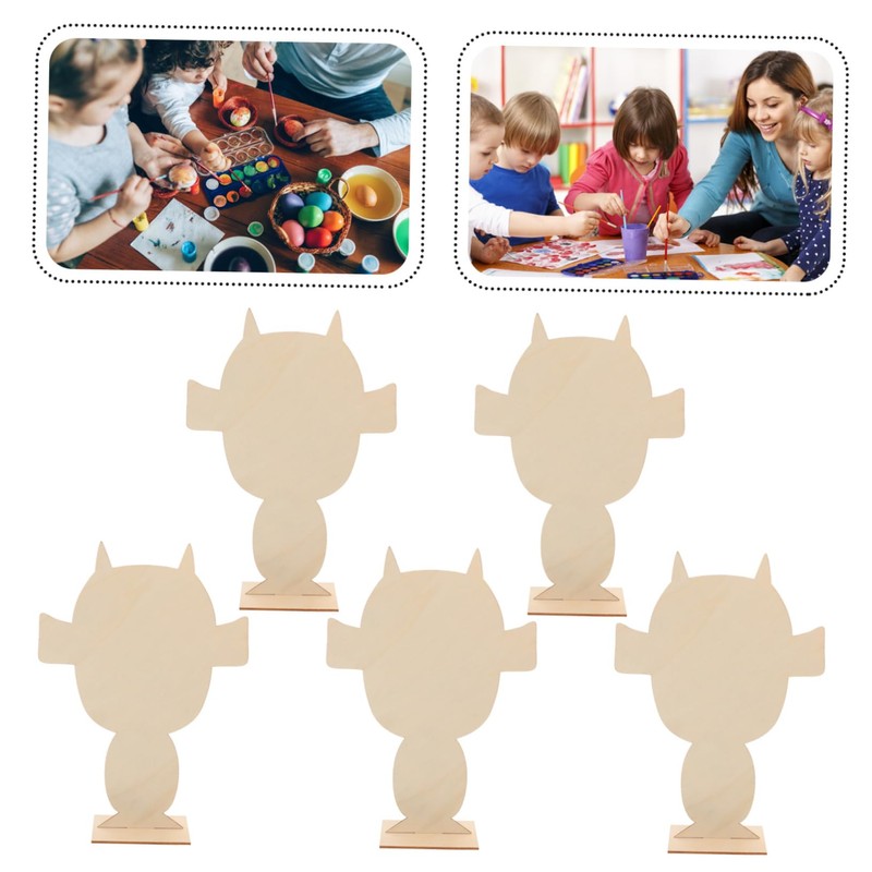 DOITOOL 5pcs Wooden Clay Board for Portrait Making Safe Durable