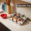 Premier Housewares Stainless Steel Magnetic Tray with 6-Spice Jars