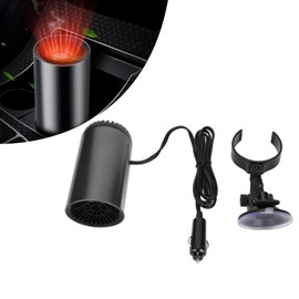 Car Warm Air Blower,Car Heater,Cup Shape Car Warm Air Blower,Plug in Car Heater,Cup Shape Car Warm Air Blower Fast Heating 180° Rotating Mini Car Heater with Bracket for All Cars