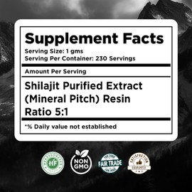 Herbsforever Shilajit Powder Mineral Pitch Antioxidant General Wellness Concentrated Extract 6:1 8.11 oz 230 GMS