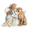 Angel with Dog 22177 Heavenly Blessings Karen Hahn Figurine 4.25"