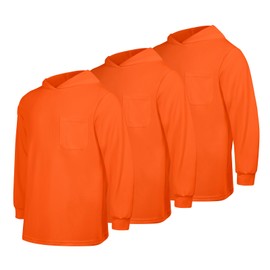 Uno Mejor Hi Vis Camisas con capucha, camisas de alta visibilidad con mangas largas, camisas de seguridad para hombres y mujeres, camisas de construcción para hombres, ligeras y transpirables