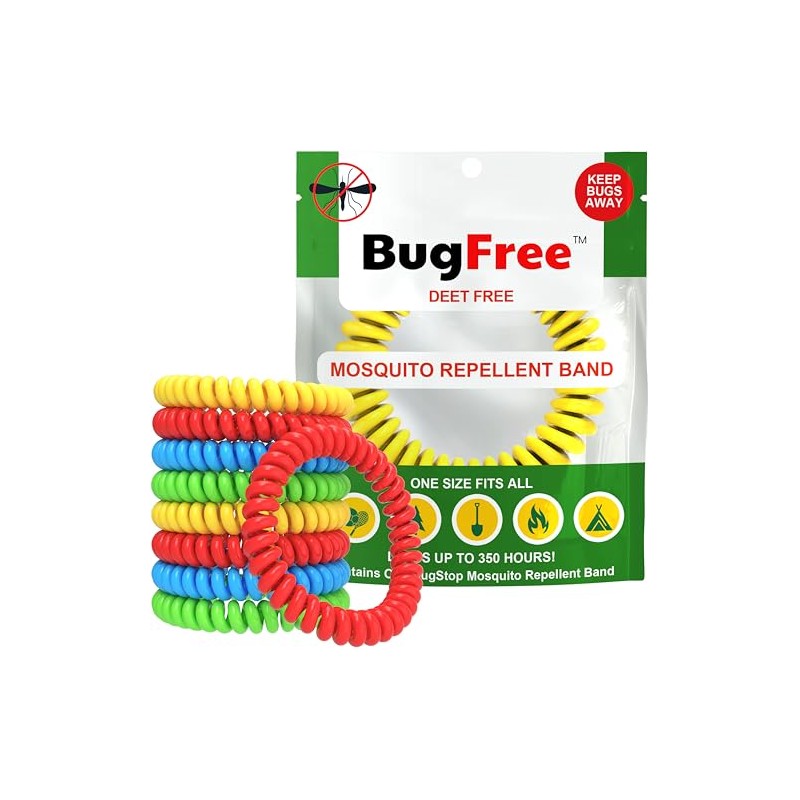 BugFree Mosquito Repellent Bracelets (10 Pack) Mosquito Repellent Bracelets for