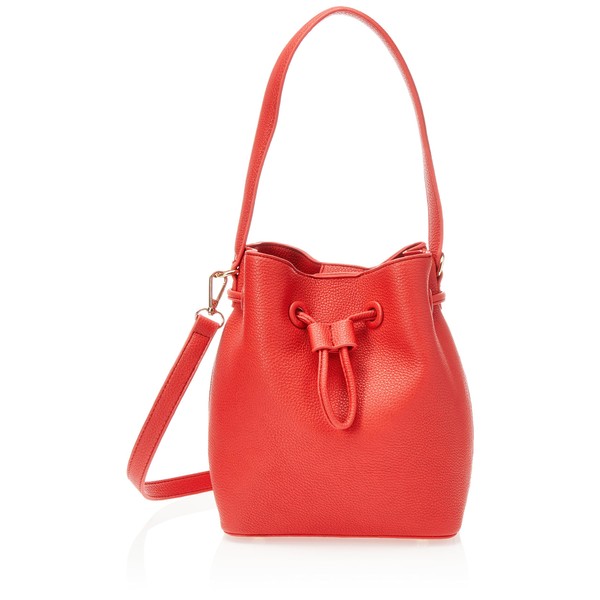 The Drop Women's Rochelle Bucket Bag, Red, one size
