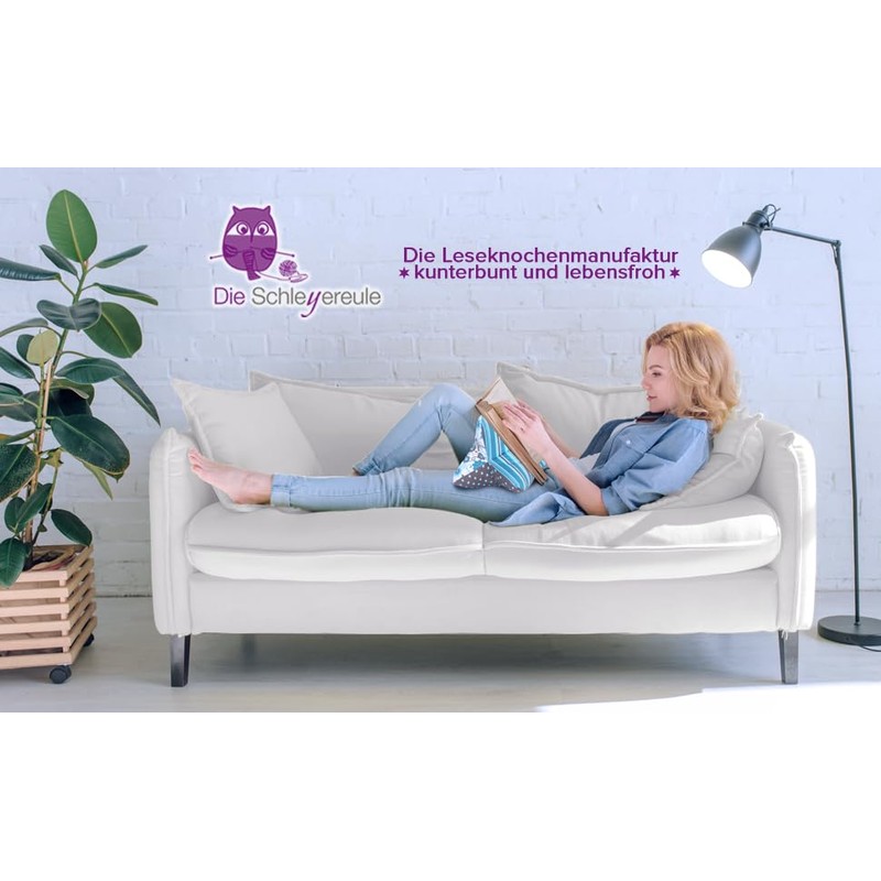 Leseknochen Nackenkissen Frühling bequem und waschbar! Handgestopft und genäht in