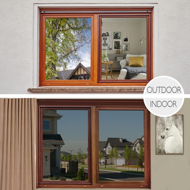 HIDBEA One Way Privacy Window Film, Daytime Mirror Reflective Heat
