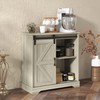Panana Sliding Barn Door Buffet Sideboard Storage Cabinet Coffee Bar