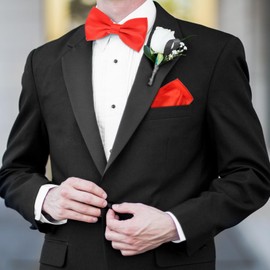 VICASKY 3pcs Mens Formal Woven Satin Cummerbund Mens Premium Cummerbund Adjustable3pcs Men'S Satin Bow Tie Cummerbund Hanky Set, Adjustable Polyester Formal Wear Accessories for Weddings, Proms