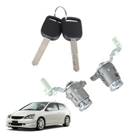 ANTUKO Left and Right Door Lock Cylinder Replacement for Civic 2001-2005
