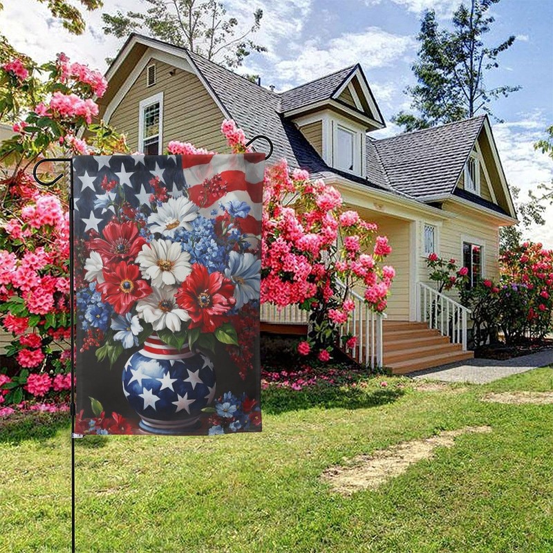 American Flag Garden Flag 12x18 Inch Double Sided Polyester Outdoor
