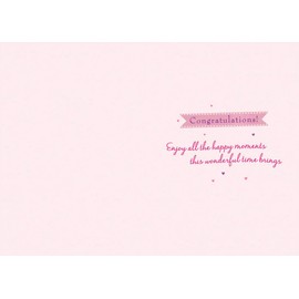 Traditional Baby Card Baby Girl - 7 x 5 inches - Piccadilly Greetings