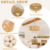 Bagood Gold 5-Light Rattan Light Fixture Rattan Pendant Lights Boho