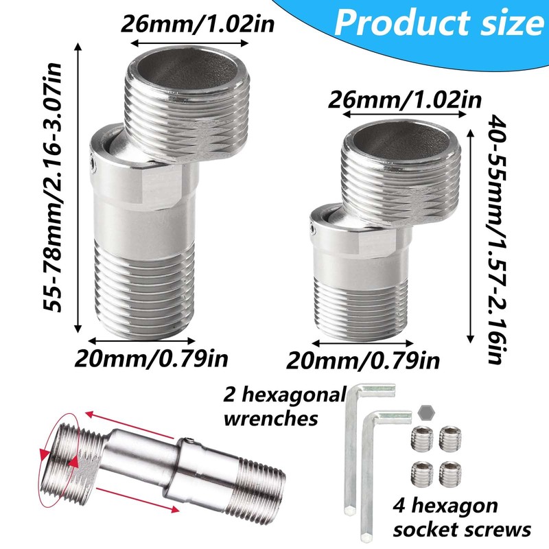 2 Taps Angled Bent Base, FORMVERSITY Tap Corner Knock Adapter