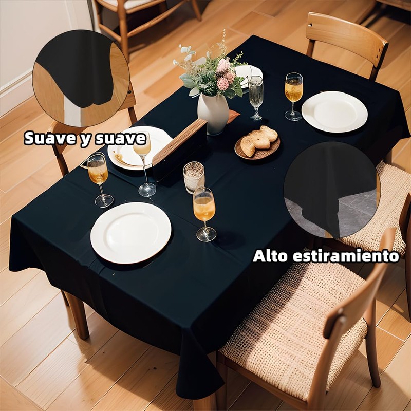PUBAMALL Mantel Rectangular de Poliéster, 300cm x 150cm, para Mesa