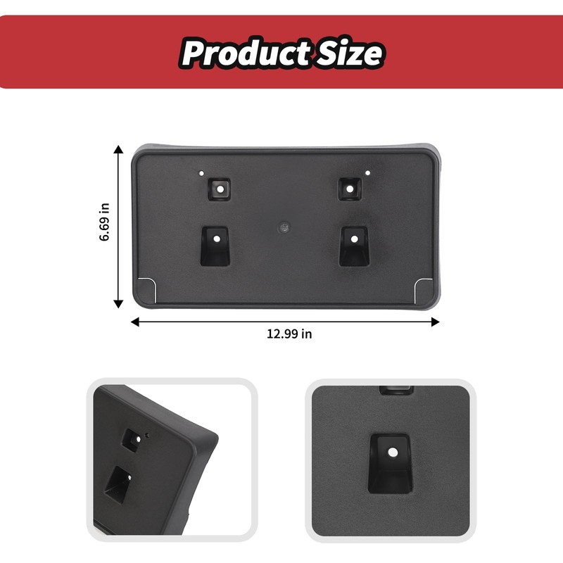 JeCar Front License Plate Bracket Frame Fit for Jeep Cherokee