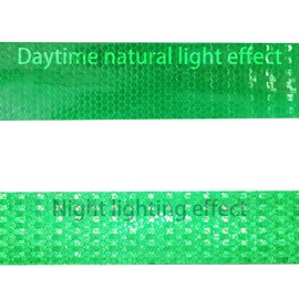 YXSF Green Reflective Tape,2 Inch×30 Feet Reflector Tape,Reflective Tape Outdoor Waterproof,Self-Adhesive Safety Warning Tape,High Visibility Reflective Tape for Cars Trailer Trucks