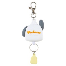 Sanrio 168882 Pochacco Face Shaped Reel Key Holder Pochacco Key Mascot Pochacco 5.3 x 1.8 x 0.7 inches (13.5 x 4.5 x 1.8 cm) Character