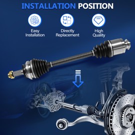 Maxfavor CV Axle Front Fit for Honda CR-V 1997 1998 1999 2000 2001 CV Axles EX/LX/SE 2.0L, A Pair 4WD Front Left Right (Driver Passenger) CV Axles Joint Shaft Assembly Manual Trans