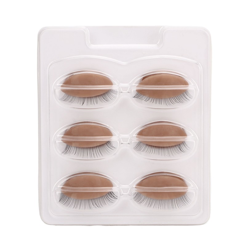 Lash Mannequin Head with 3 Pairs Replaceable Eyelid Silicone Eyelash
