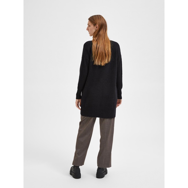 SELECTED FEMME Female Cardigan Long, black