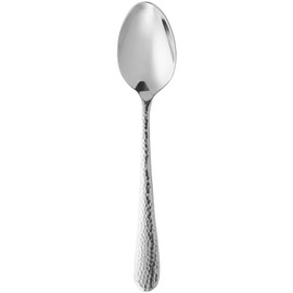 WMF Sitello Appetizer Spoon, Dessert Spoon, 13.5 cm, Polished Cromargan Stainless Steel, Hammered, Ergonomic, Glossy, Dishwasher Safe, Silver